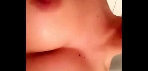  Hot Bib breasted brunete showering and touching her pussy Snap femdomi Telegram iadwika